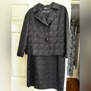 Size 8 Kasper two piece black dress and jacket
